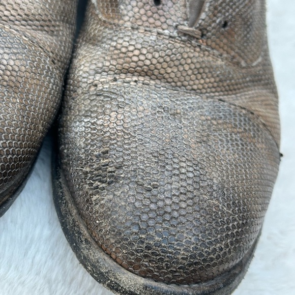 Sartori Gold leather oxfords Italian handmade slip on loafers EU 38 US 7-7.5 - Picture 6 of 14